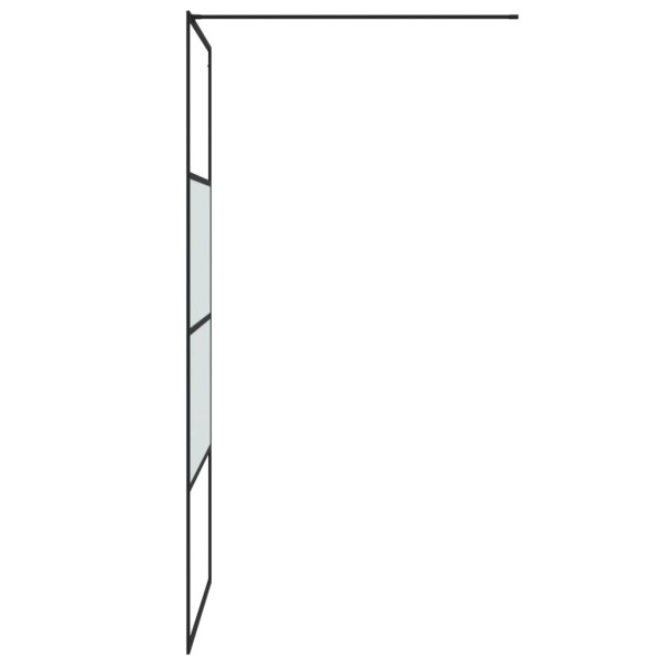 Mampara de ducha vidrio ESG semiesmerilado negro 90x195 cm Mampara de ducha vidrio ESG semiesmerilado negro 90x195 cm