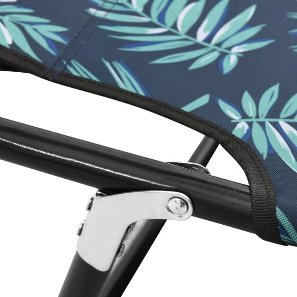 Tumbona plegable de acero estampado de hojas