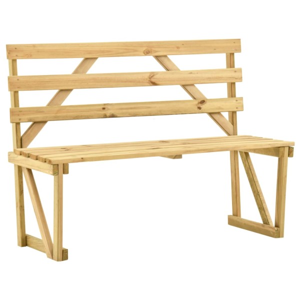 Banco de jardín de madera de pino impregnada 120 cm Banco de jardín de madera de pino impregnada 120 cm