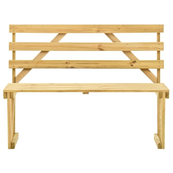 Banco de jardín de madera de pino impregnada 120 cm Banco de jardín de madera de pino impregnada 120 cm