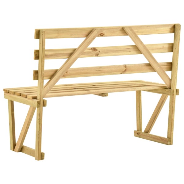 Banco de jardín de madera de pino impregnada 120 cm Banco de jardín de madera de pino impregnada 120 cm