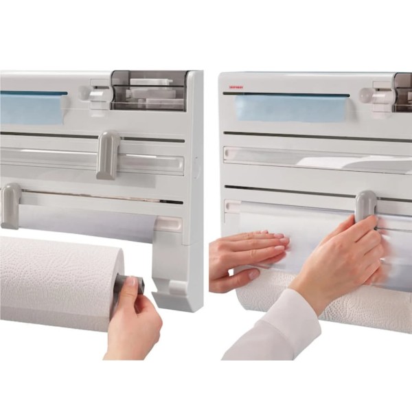 Leifheit Portarrollos de cocina de pared Parat Plus blanco 25723 Leifheit Portarrollos de cocina de pared Parat Plus blanco 25723
