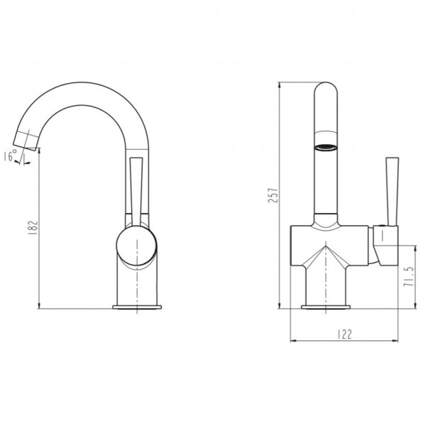 SCHÜTTE Grifo monomando mezclador de lavabo CORNWALL cromado SCHÜTTE Grifo monomando mezclador de lavabo CORNWALL cromado