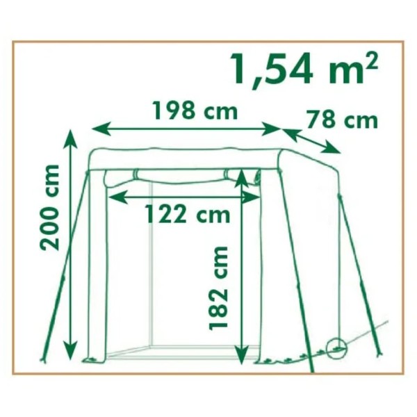 Nature Invernadero para tomates 198x78x200 cm Nature Invernadero para tomates 198x78x200 cm