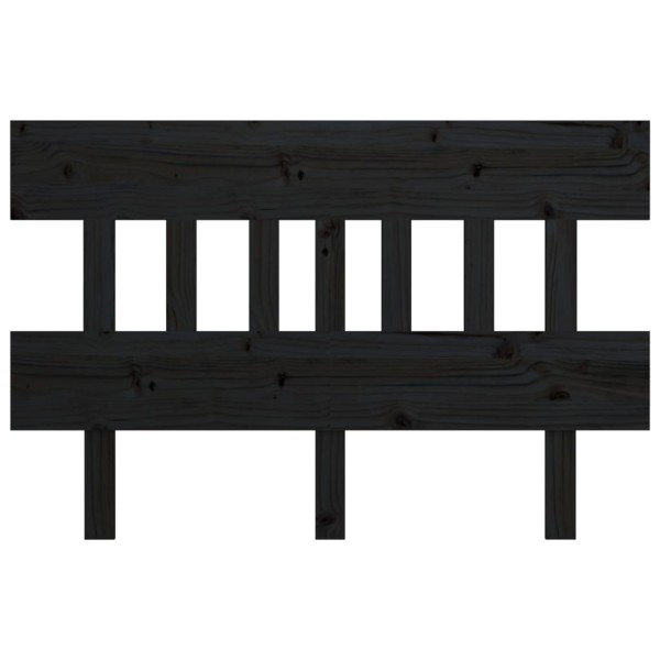 Cabecero de cama madera maciza de pino negro 153,5x3x81 cm Cabecero de cama madera maciza de pino negro 153,5x3x81 cm