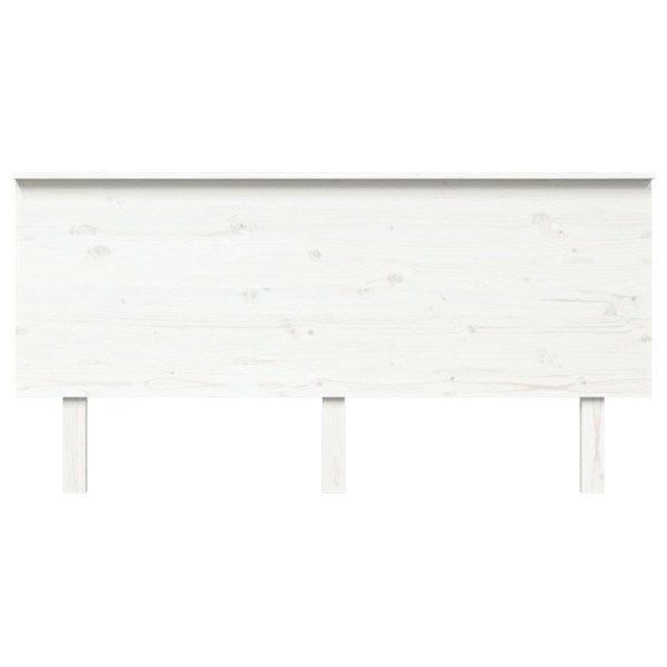 Cabecero de cama madera maciza de pino blanco 164x6x82,5 cm