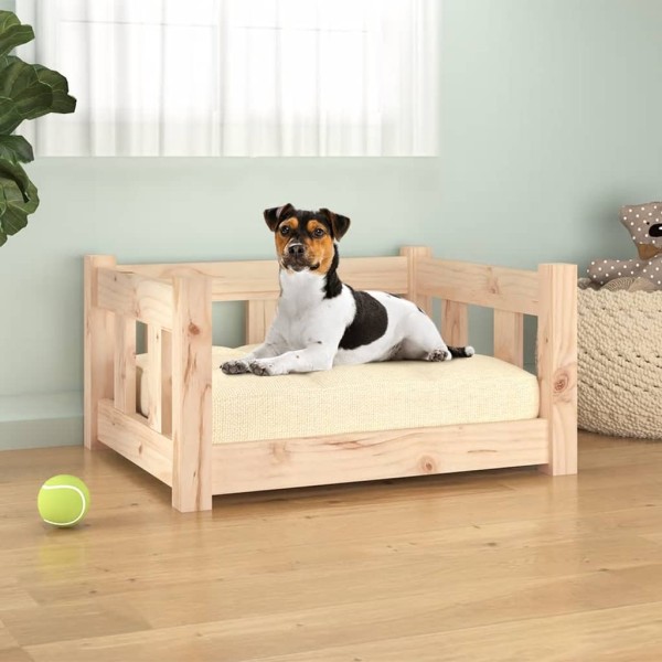 Cama para perros madera maciza de pino 55,5x45,5x28 cm Cama para perros madera maciza de pino 55,5x45,5x28 cm