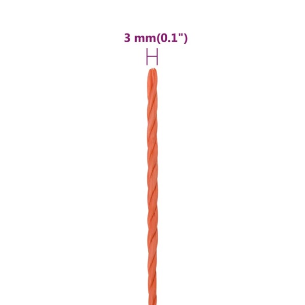 Cuerda de trabajo polipropileno naranja 3 mm 25 m