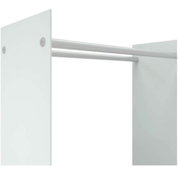 Leñero de vidrio templado blanco 80x35x100 cm Leñero de vidrio templado blanco 80x35x100 cm