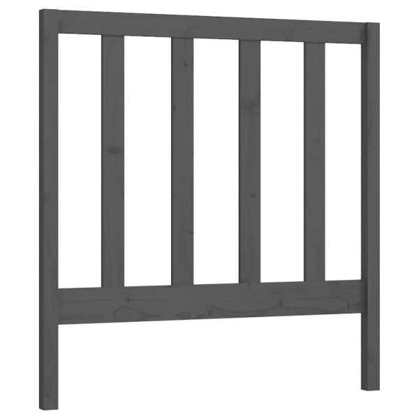 Cabecero de cama madera maciza de pino gris 106x4x100 cm Cabecero de cama madera maciza de pino gris 106x4x100 cm