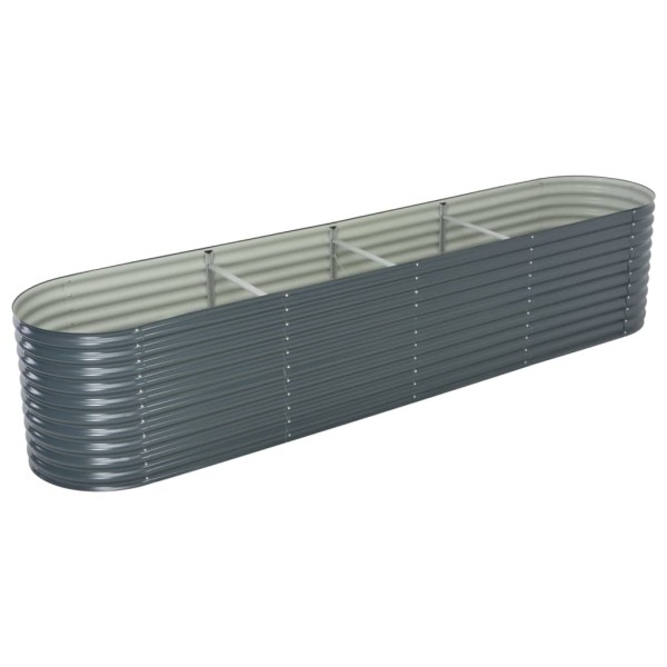 Arriate de acero galvanizado gris 400x80x81 cm Arriate de acero galvanizado gris 400x80x81 cm