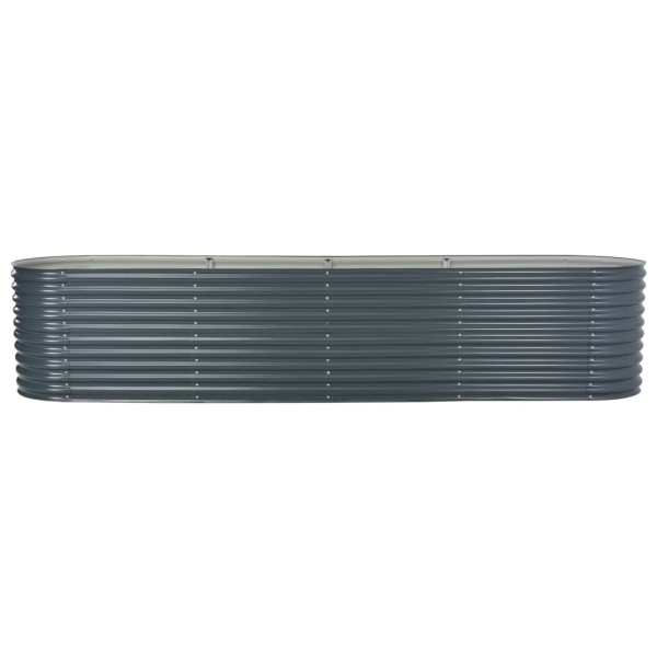 Arriate de acero galvanizado gris 400x80x81 cm Arriate de acero galvanizado gris 400x80x81 cm