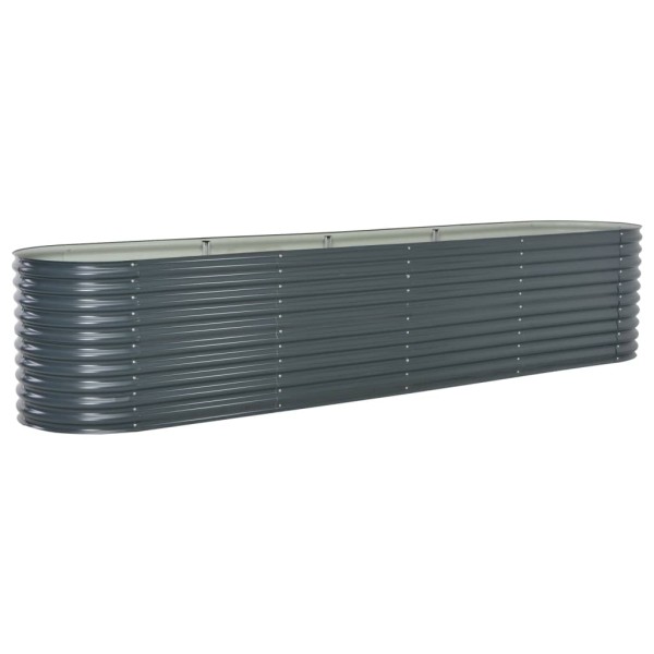 Arriate de acero galvanizado gris 400x80x81 cm Arriate de acero galvanizado gris 400x80x81 cm