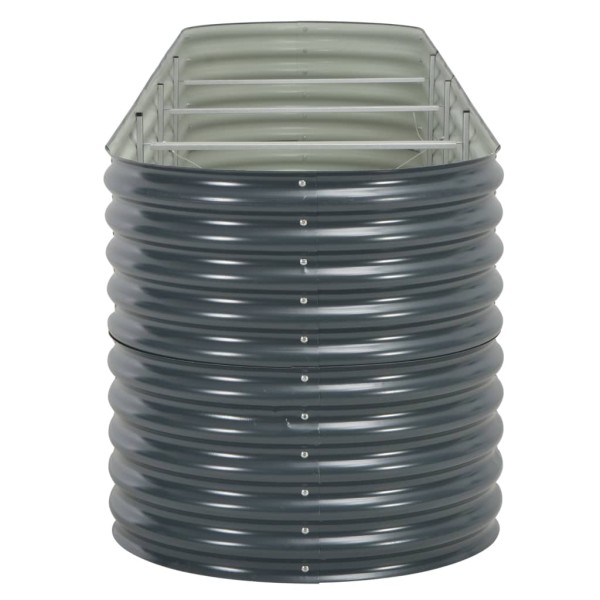 Arriate de acero galvanizado gris 400x80x81 cm Arriate de acero galvanizado gris 400x80x81 cm