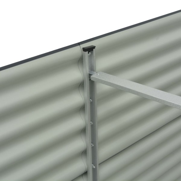 Arriate de acero galvanizado gris 400x80x81 cm Arriate de acero galvanizado gris 400x80x81 cm