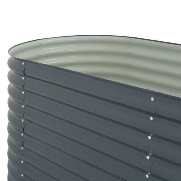 Arriate de acero galvanizado gris 400x80x81 cm Arriate de acero galvanizado gris 400x80x81 cm