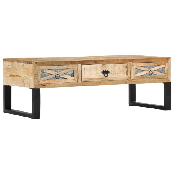 Mesa de centro de madera maciza de mango 110x50x38 cm Mesa de centro de madera maciza de mango 110x50x38 cm