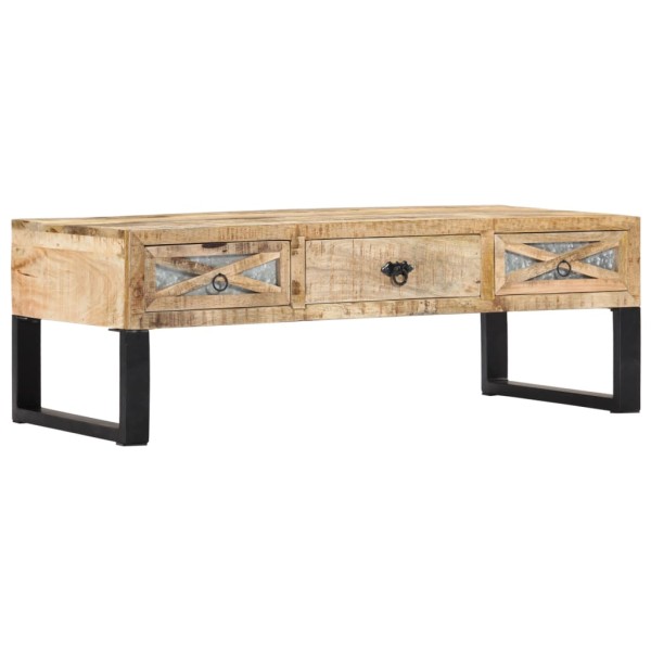 Mesa de centro de madera maciza de mango 110x50x38 cm Mesa de centro de madera maciza de mango 110x50x38 cm