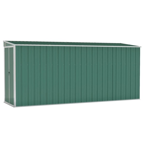 Cobertizo jardín pared acero galvanizado verde 118x382x178 cm Cobertizo jardín pared acero galvanizado verde 118x382x178 cm