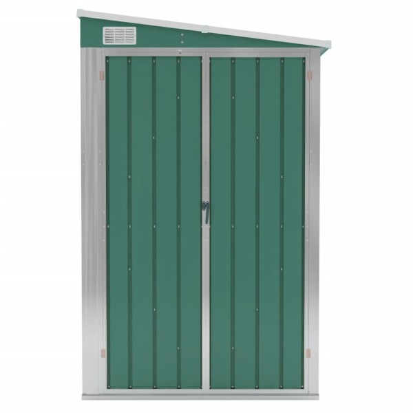 Cobertizo jardín pared acero galvanizado verde 118x382x178 cm Cobertizo jardín pared acero galvanizado verde 118x382x178 cm