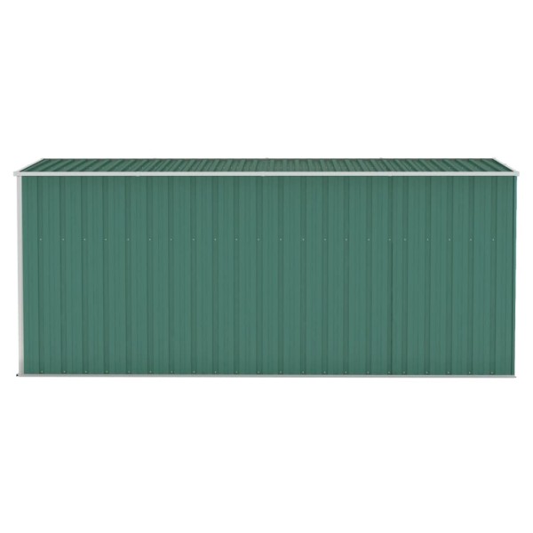 Cobertizo jardín pared acero galvanizado verde 118x382x178 cm Cobertizo jardín pared acero galvanizado verde 118x382x178 cm