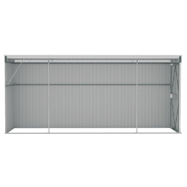 Cobertizo jardín pared acero galvanizado verde 118x382x178 cm Cobertizo jardín pared acero galvanizado verde 118x382x178 cm