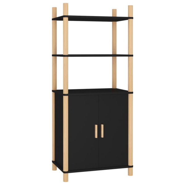 Aparador alto madera contrachapada negro 60x40x141 cm Aparador alto madera contrachapada negro 60x40x141 cm