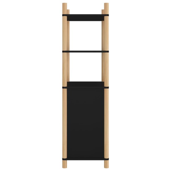 Aparador alto madera contrachapada negro 60x40x141 cm Aparador alto madera contrachapada negro 60x40x141 cm