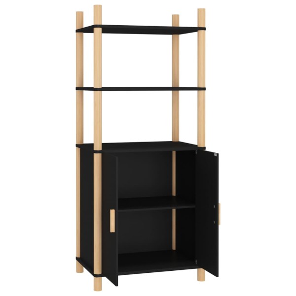 Aparador alto madera contrachapada negro 60x40x141 cm Aparador alto madera contrachapada negro 60x40x141 cm