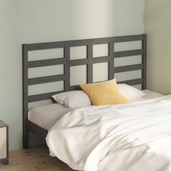 Cabecero de cama madera maciza de pino gris 156x4x104 cm Cabecero de cama madera maciza de pino gris 156x4x104 cm
