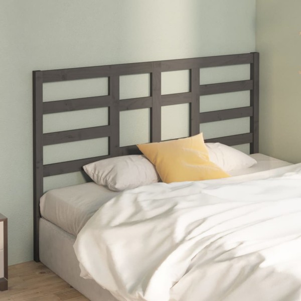 Cabecero de cama madera maciza de pino gris 156x4x104 cm Cabecero de cama madera maciza de pino gris 156x4x104 cm