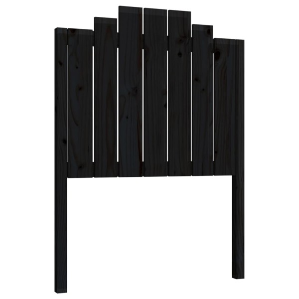 Cabecero de cama madera maciza de pino negro 81x4x110 cm Cabecero de cama madera maciza de pino negro 81x4x110 cm