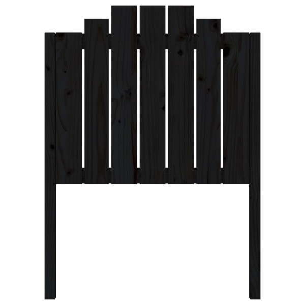 Cabecero de cama madera maciza de pino negro 81x4x110 cm Cabecero de cama madera maciza de pino negro 81x4x110 cm