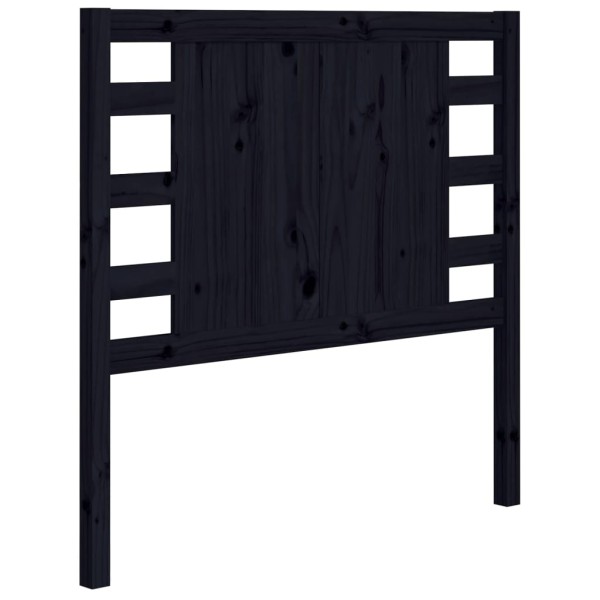 Cabecero madera maciza de pino negro 106x4x100 cm Cabecero madera maciza de pino negro 106x4x100 cm