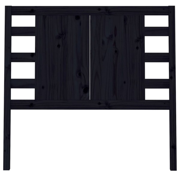 Cabecero madera maciza de pino negro 106x4x100 cm Cabecero madera maciza de pino negro 106x4x100 cm