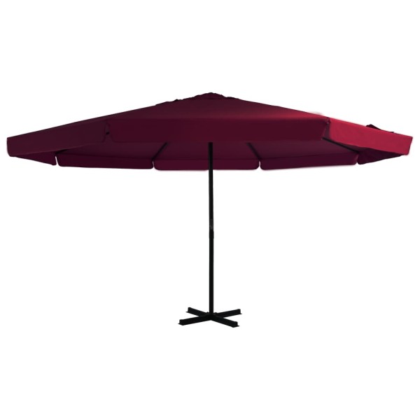 Sombrilla de jardín con palo de aluminio 500 cm rojo burdeos Sombrilla de jardín con palo de aluminio 500 cm rojo burdeos