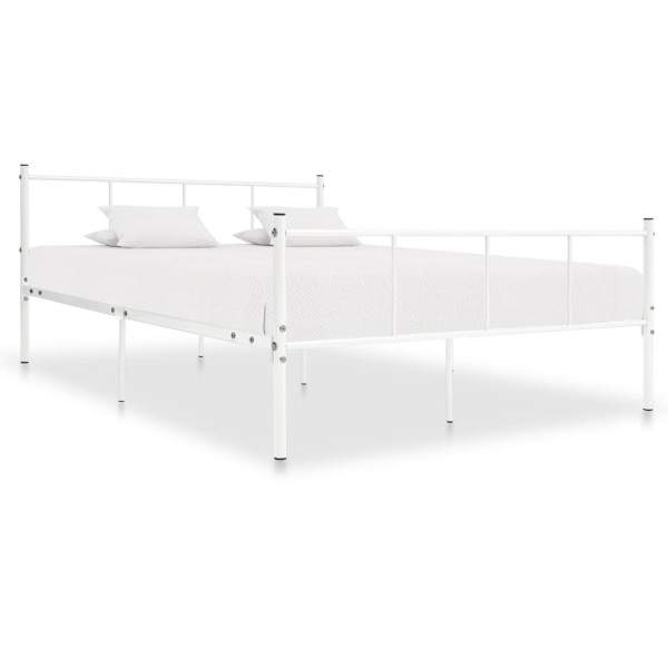 Estructura de cama de metal blanco 120x200 cm