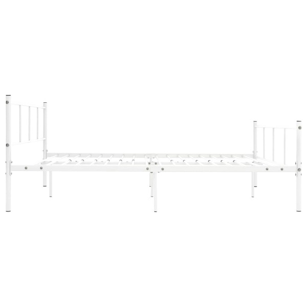 Estructura de cama de metal blanco 120x200 cm