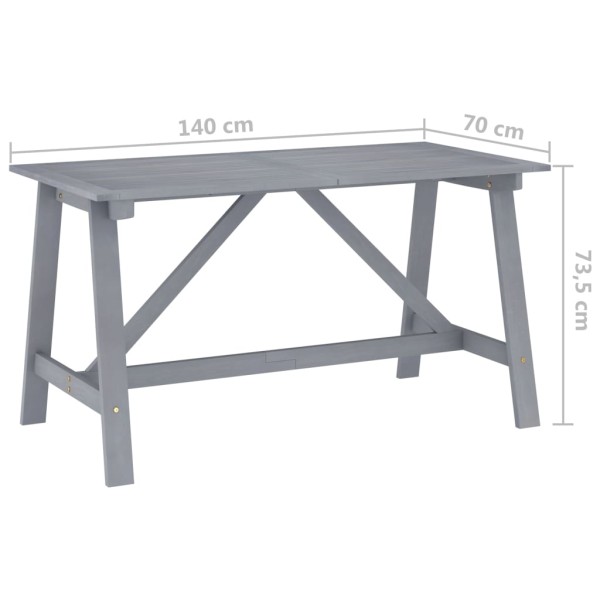 Mesa de comedor para jardín madera maciza acacia 140x70x73,5 cm Mesa de comedor para jardín madera maciza acacia 140x70x73,5 cm