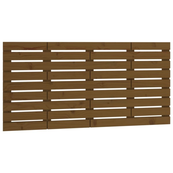 Cabecero cama pared madera maciza pino marrón miel 126x3x63 cm Cabecero cama pared madera maciza pino marrón miel 126x3x63 cm