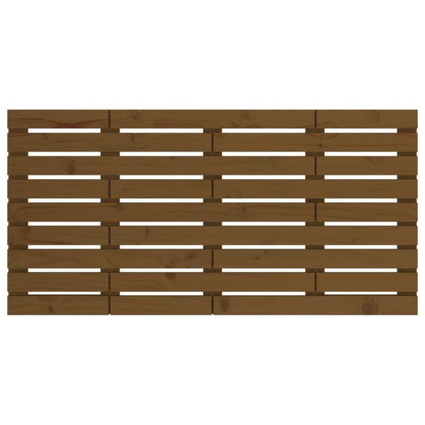 Cabecero cama pared madera maciza pino marrón miel 126x3x63 cm Cabecero cama pared madera maciza pino marrón miel 126x3x63 cm