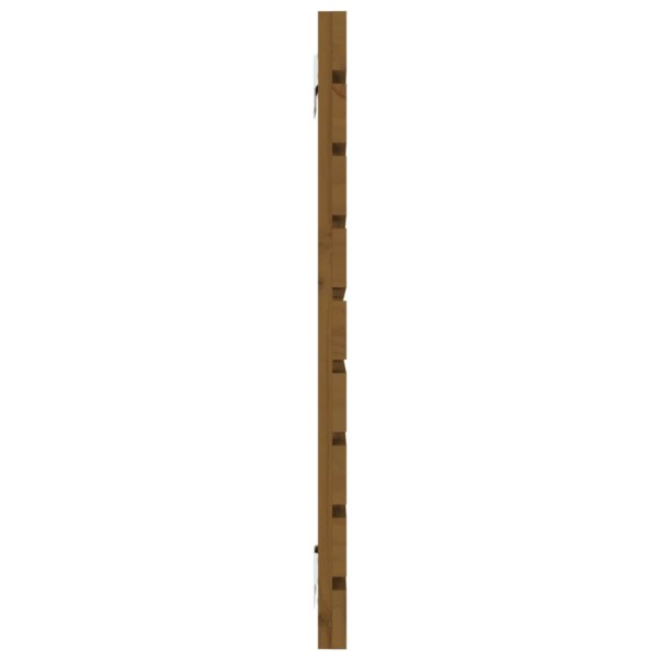 Cabecero cama pared madera maciza pino marrón miel 126x3x63 cm Cabecero cama pared madera maciza pino marrón miel 126x3x63 cm