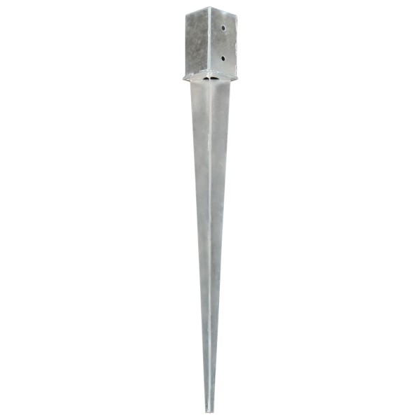 Picas de tierra 12 uds acero galvanizado plateado 8x8x91 cm Picas de tierra 12 uds acero galvanizado plateado 8x8x91 cm