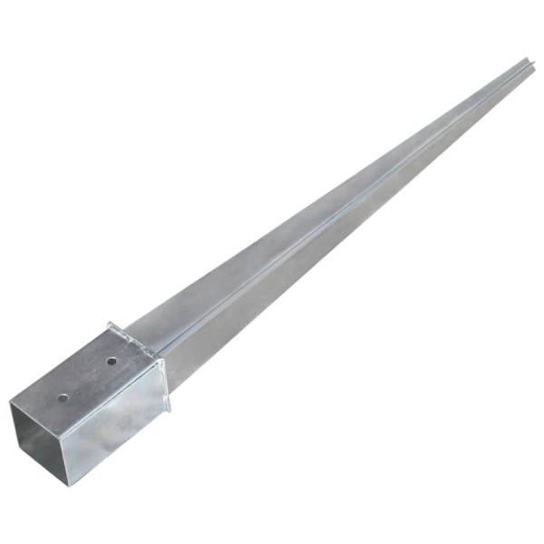 Picas de tierra 12 uds acero galvanizado plateado 8x8x91 cm Picas de tierra 12 uds acero galvanizado plateado 8x8x91 cm