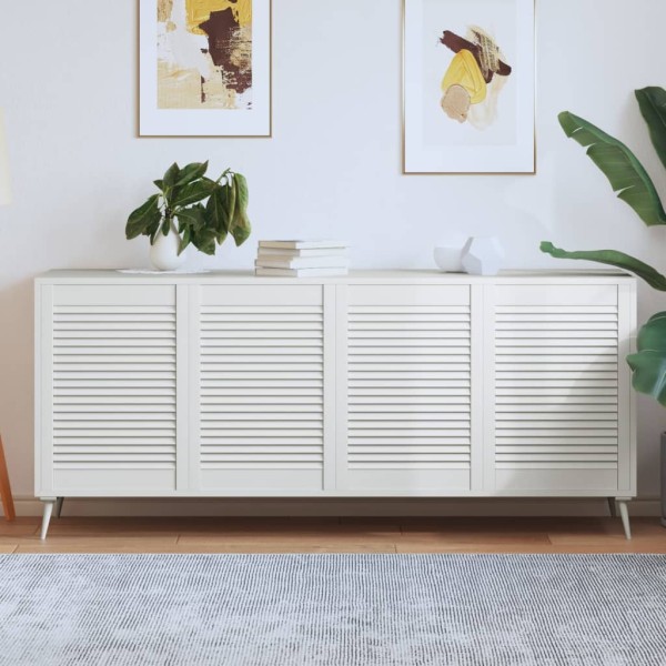 Puerta de armario lamas 4 uds madera pino blanco 69x49,4 cm Puerta de armario lamas 4 uds madera pino blanco 69x49,4 cm