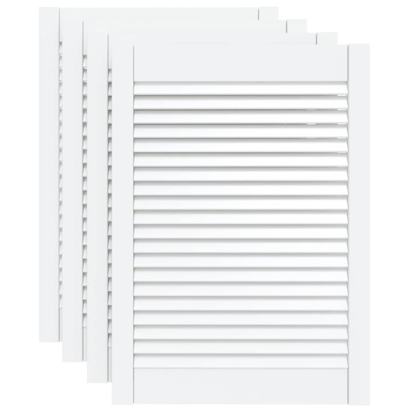 Puerta de armario lamas 4 uds madera pino blanco 69x49,4 cm Puerta de armario lamas 4 uds madera pino blanco 69x49,4 cm