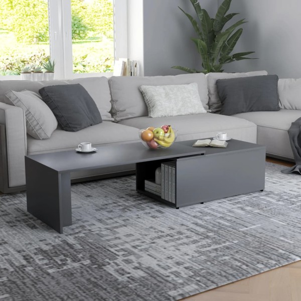 Mesa de centro madera contrachapada gris 150x50x35 cm Mesa de centro madera contrachapada gris 150x50x35 cm
