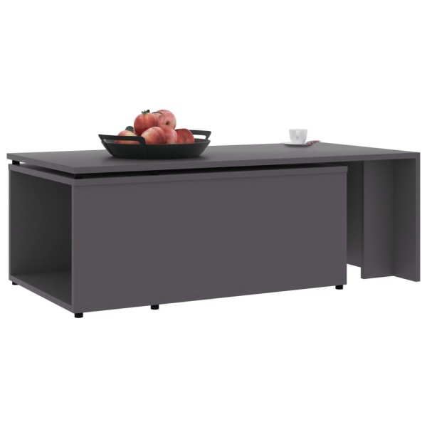 Mesa de centro madera contrachapada gris 150x50x35 cm Mesa de centro madera contrachapada gris 150x50x35 cm