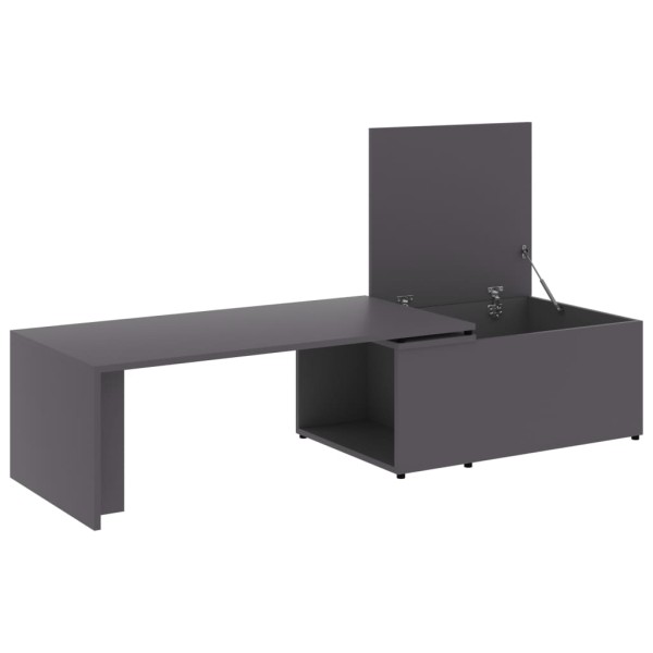Mesa de centro madera contrachapada gris 150x50x35 cm Mesa de centro madera contrachapada gris 150x50x35 cm
