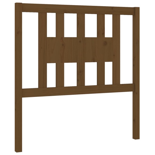 Cabecero madera maciza de pino marrón miel 81x4x100 cm Cabecero madera maciza de pino marrón miel 81x4x100 cm
